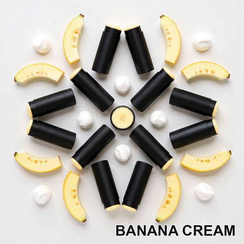 Banana cream beef tallow lip balm sticks with banana and whipped cream — Moose's Tallow