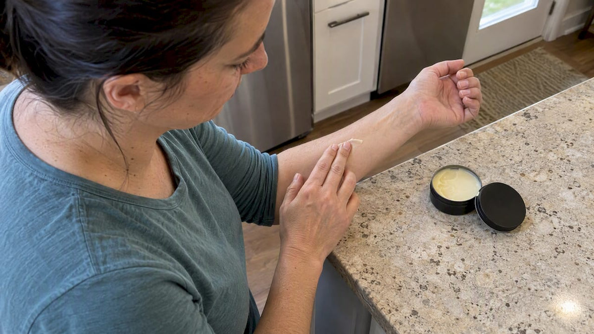 Patch test with water-free tallow balm