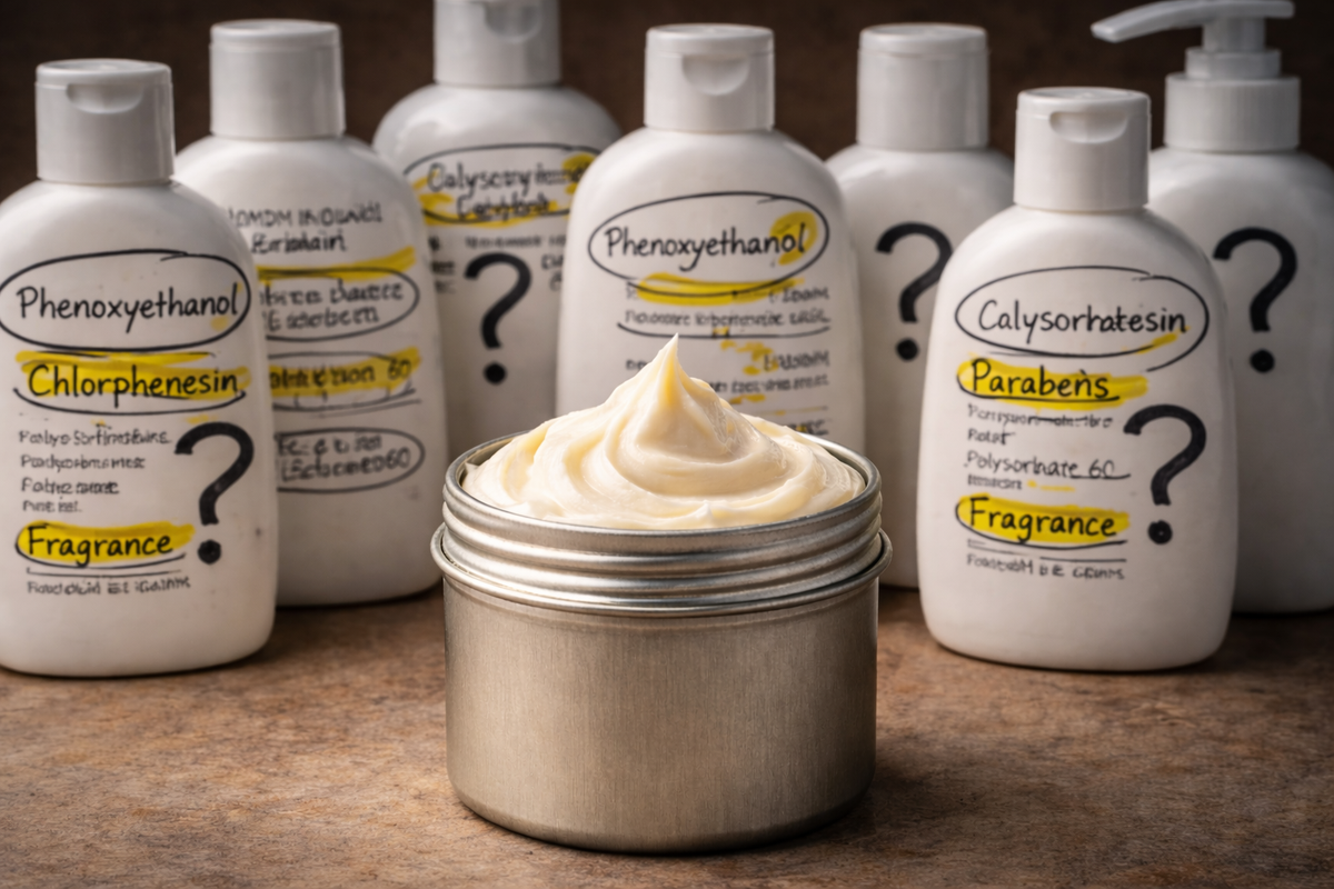 Big brand lotions use too many ingredients and chemicals.