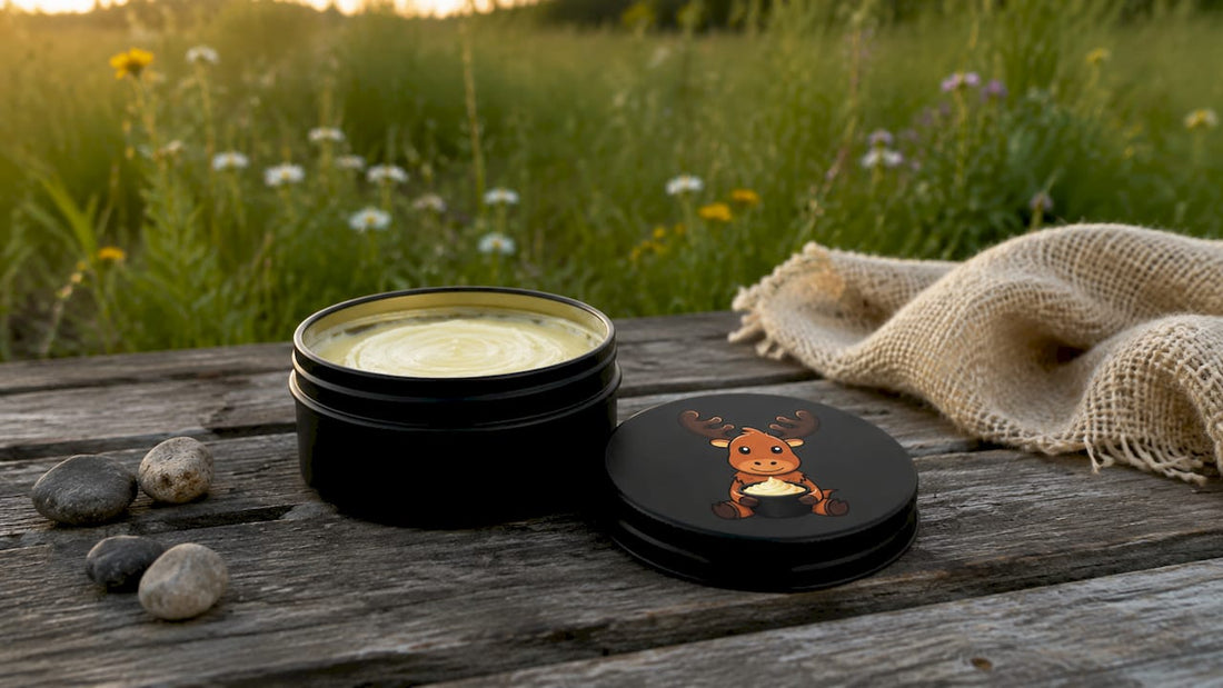 Black matte tin tallow container for dog paw care