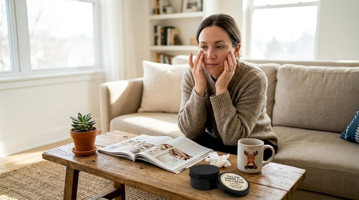 Step-by-step guide to applying under eye cream correctly - Moose's Tallow