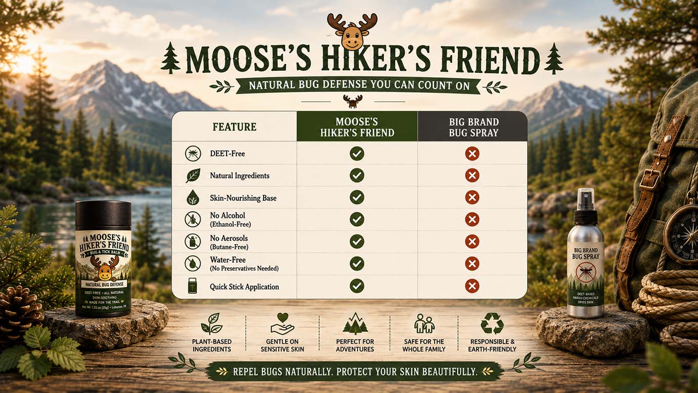Natural Bug & Tick Repellent For Skin Moose's Hiker's Friend