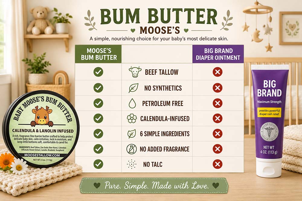 Baby Bum Butter | Natural Diaper Cream with Tallow & Zinc