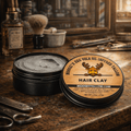Beef tallow hair clay with egg yolk oil — natural matte hold