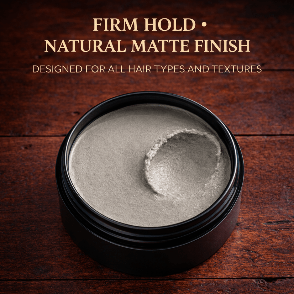 Beef tallow hair clay for a strong, natural matte hold