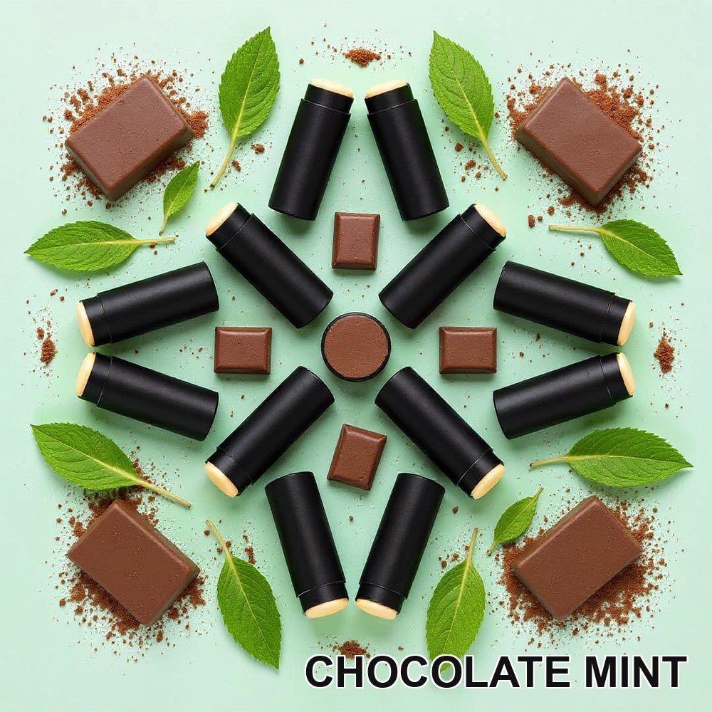Chocolate Mint beef tallow lip balm in a recycled paper tube - Moose's Tallow