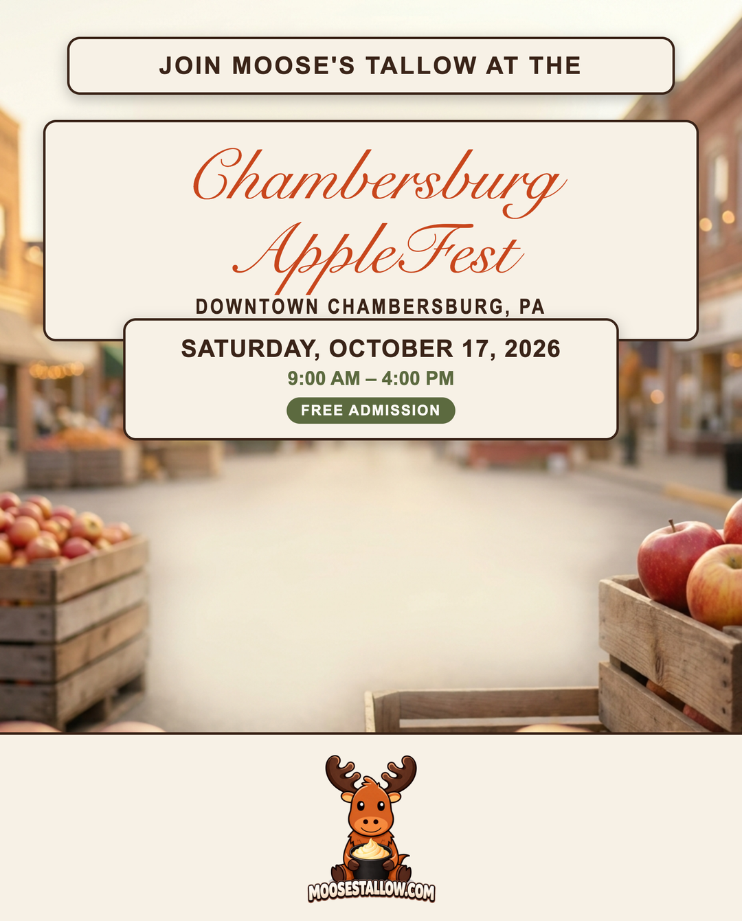 Chambersburg AppleFest 2026 event poster