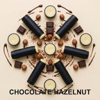 Chocolate hazelnut beef tallow lip balm, black tubes with dark chocolate and hazelnuts - Moose's Tallow