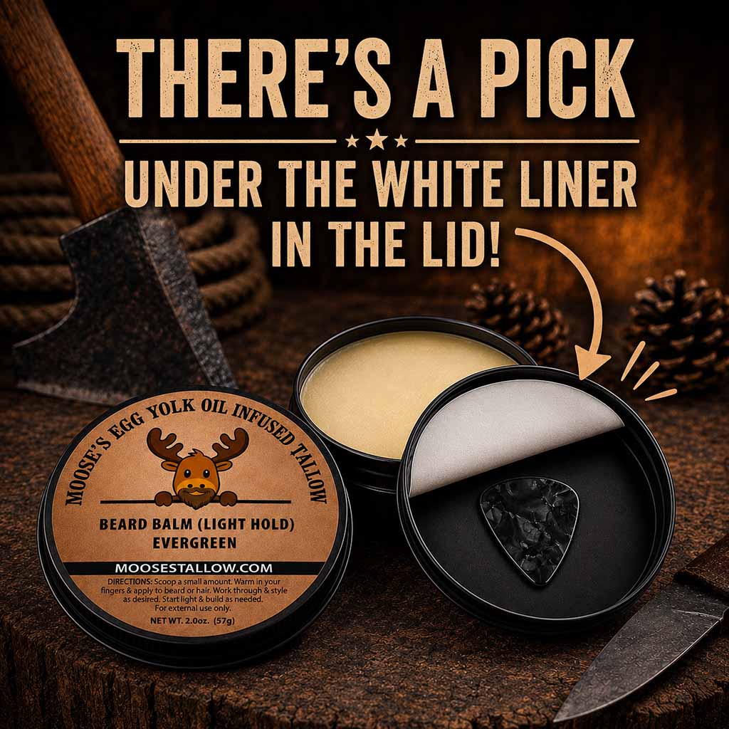 Beef tallow beard and hair balm with natural ingredients