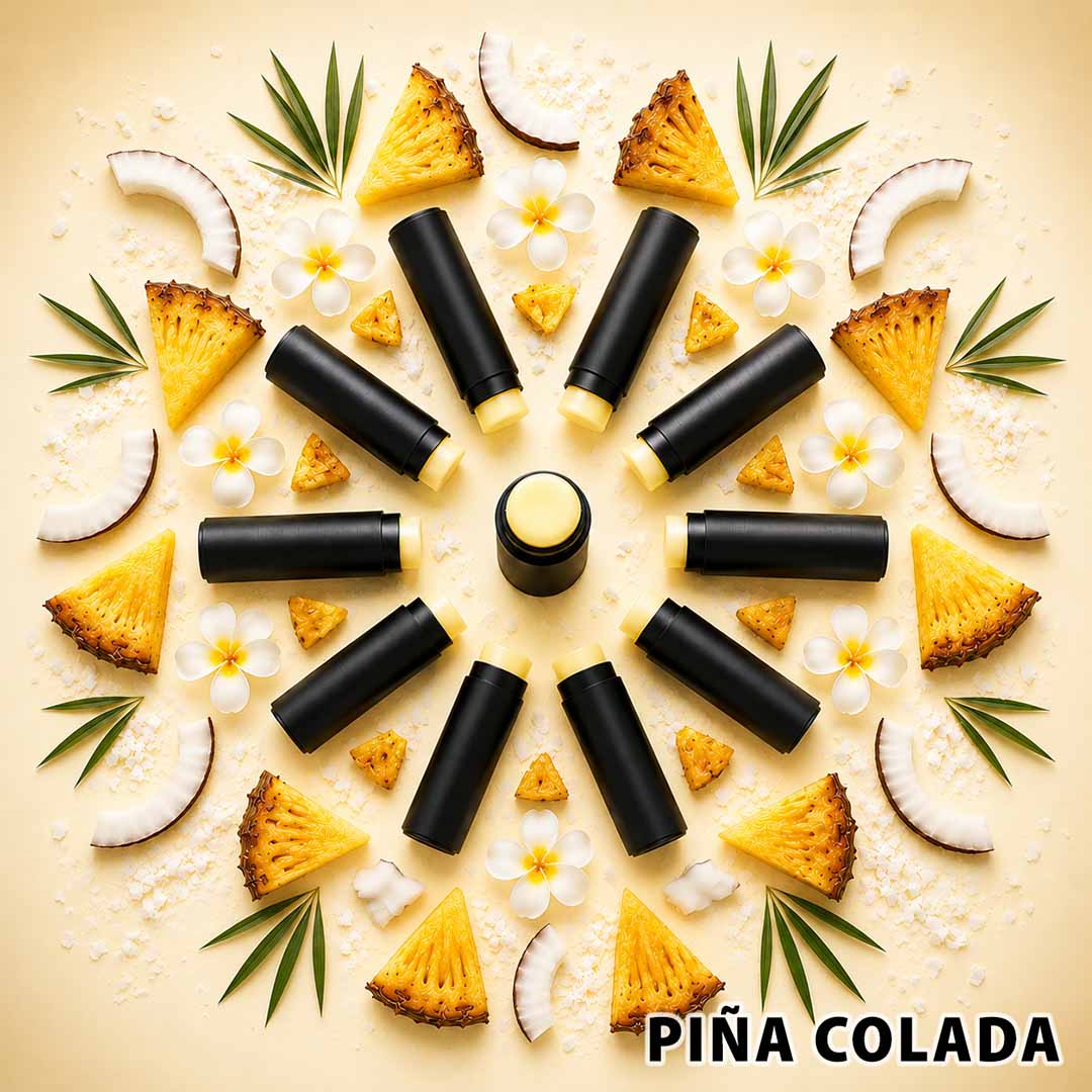 Pina Colada beef tallow lip balm in a recycled paper tube - Moose's Tallow