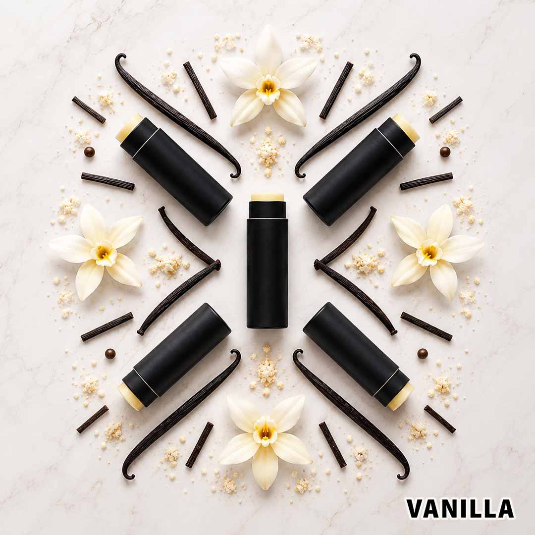 Vanilla beef tallow lip balm in a recycled paper tube - Moose's Tallow