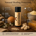 Natural tallow lip balm with egg yolk oil for dry lips