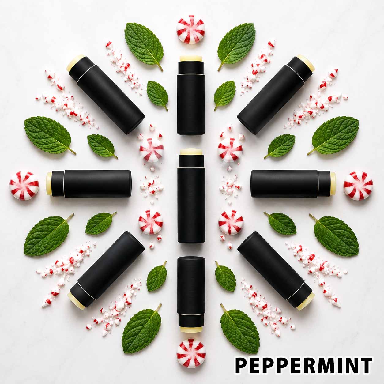 Peppermint beef tallow lip balm in a recycled paper tube - Moose's Tallow