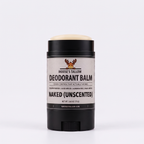 Naked (Unscented) natural deodorant stick, aluminum-free tallow deodorant balm