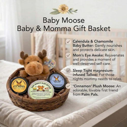 Mom & Baby Gift Basket – Baby Moose’s Tallow Care Set - Moose's Tallow grass fed tallow
