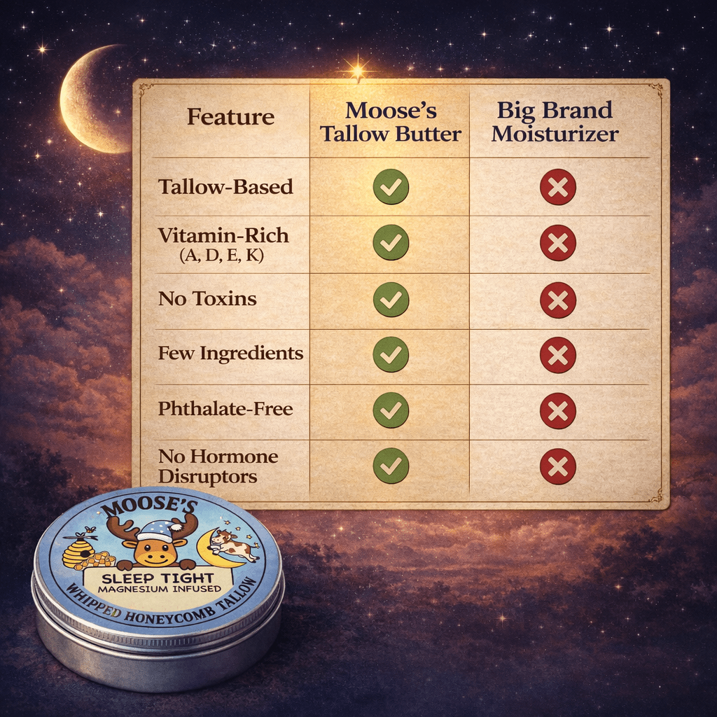 Sleep Tight - Magnesium Infused Body Butter - Moose's Tallow grass fed tallow