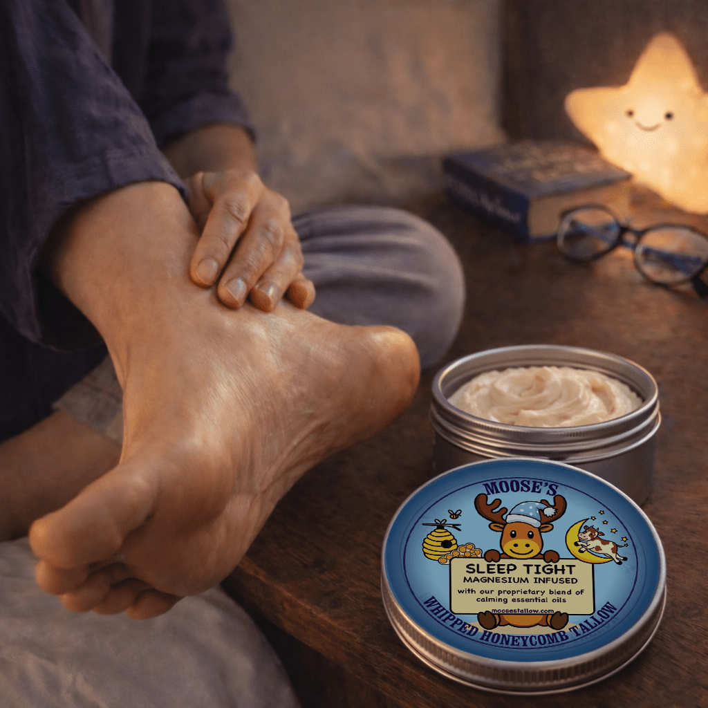 Sleep Tight - Magnesium Infused Tallow with Calming essential oils - Moose's Tallow grass fed tallow