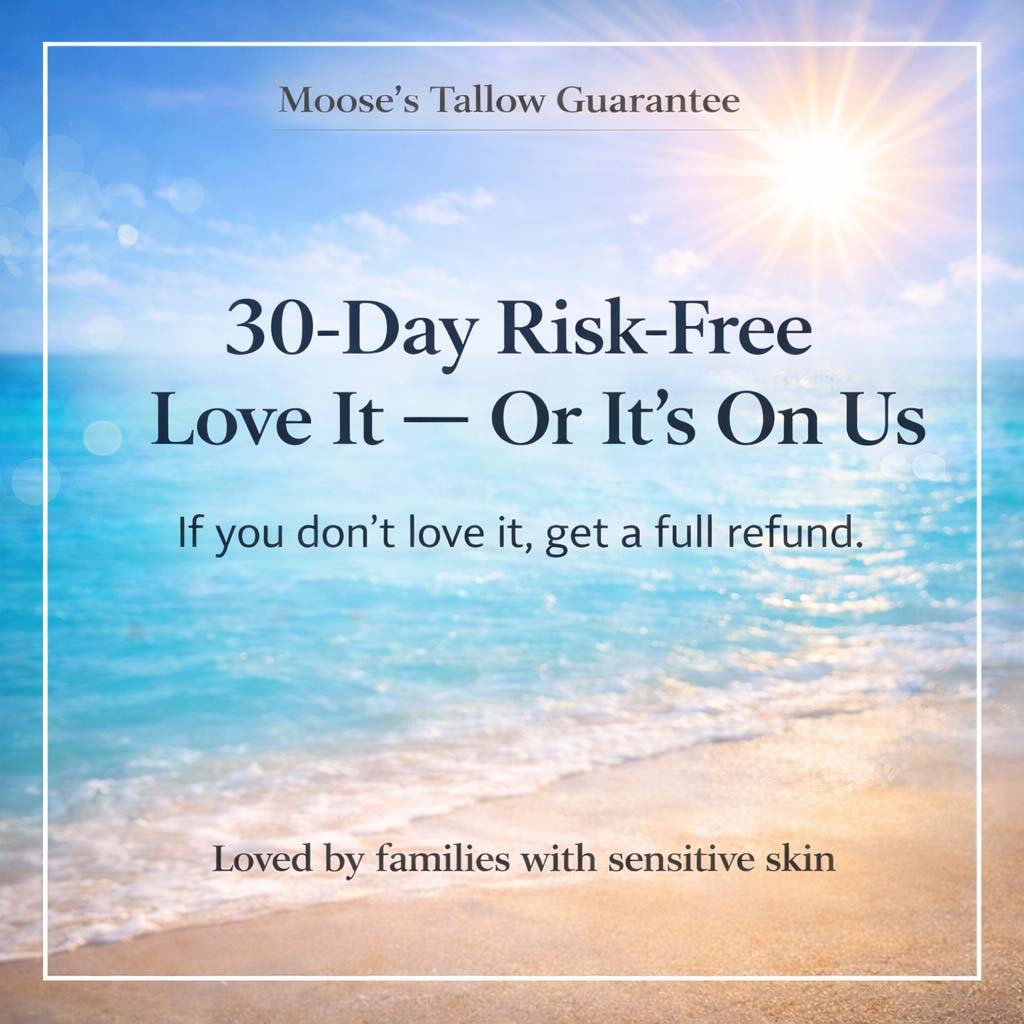 Applying tallow zinc balm to skin worn by wind and dryness