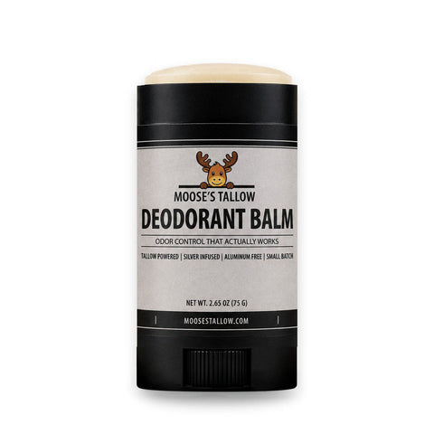 Unscented tallow deodorant for sensitive skin, aluminum-free