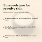 Naked (No Scent) Whipped Tallow Body Butter benefits: fragrance free, one balm for everything