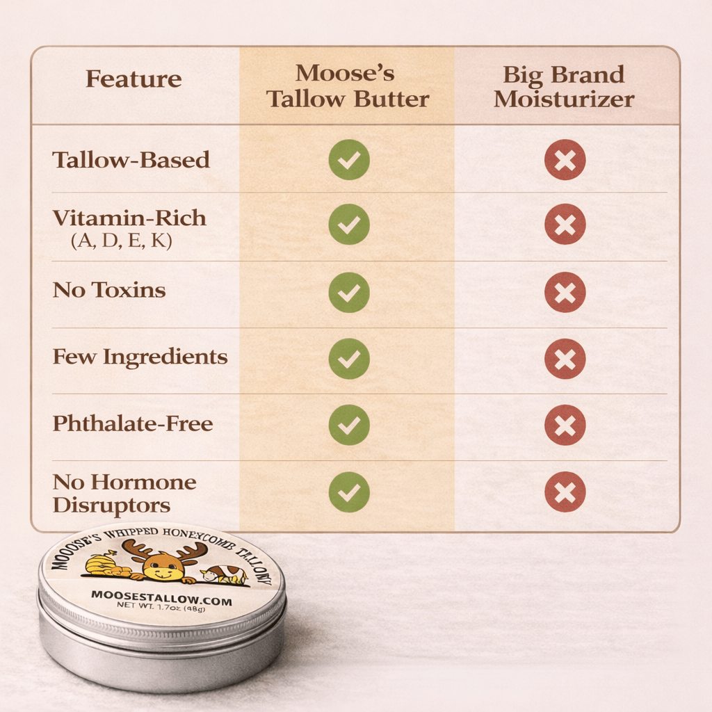 Whipped Honeycomb Beef Tallow Body Butter - Moose's Tallow grass fed tallow